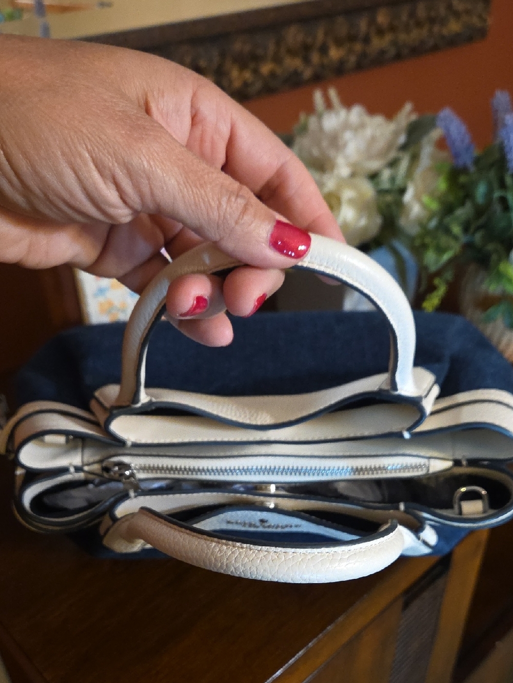 Kate Spade NY Dumpling Denim Satchel EUC - Picture 8 of 16